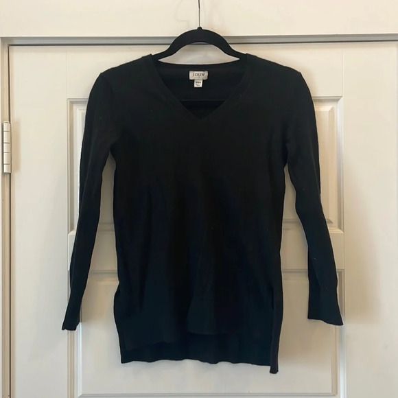 J. Crew Black V-neck sweater size xxs - Picture 1 of 7